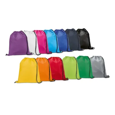 Sacola tipo mochila com cordões 