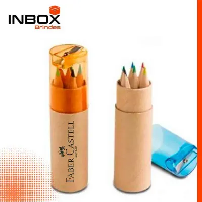 Caixa de lápis de cor com apontador - 1292346