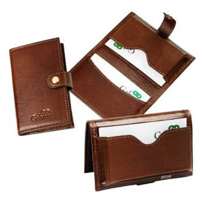 Porta cartões de visita com 1 bolso de folie e bolso para cartões.