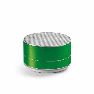 Caixa de som com microfone em Alumínio na cor verde - 1071010