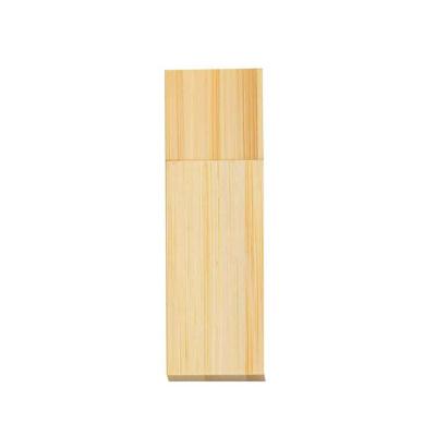 Pen drive em bambu com tampa de ímã - 1071098