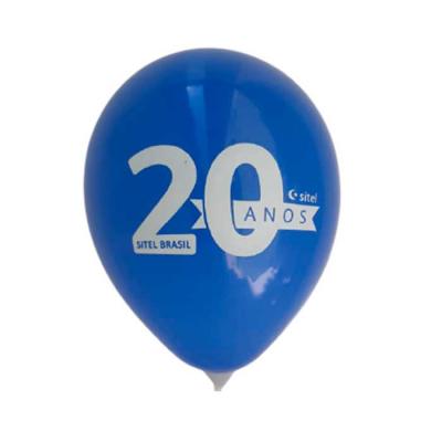Balões personalizados, número 9 com logo em apenas 1 cor.