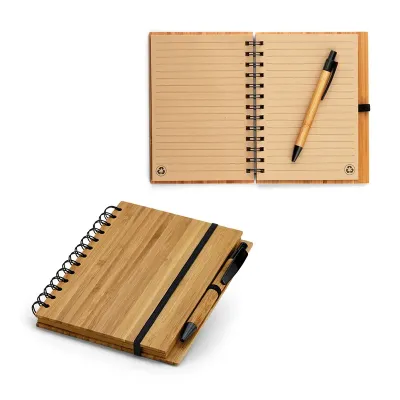Caderno em bambu com caneta - 1910824