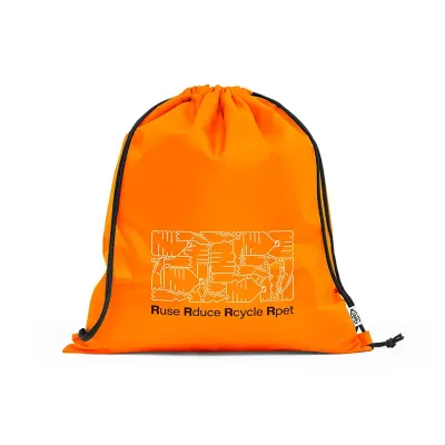 Saco tipo mochila em rPET laranja - 1802853