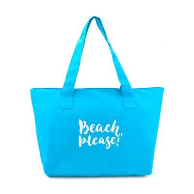 Bolsa de Praia em Lona de Algodão SC112 azul clara - 1240552