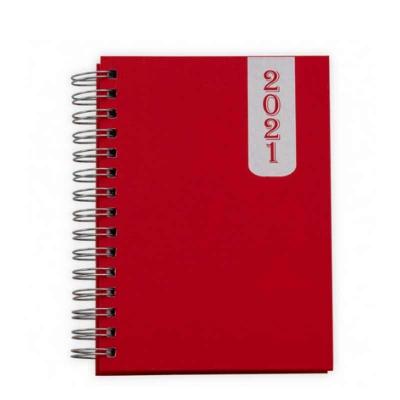 Agenda diária vermelha espiral