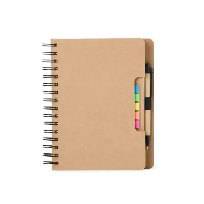 Caderno ecológico com capa em papelão kraft
