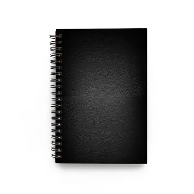 Caderno capa em sintético preto - 1771397