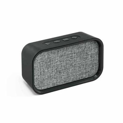 Caixa de som personalizada cinza e preto, com função de atender chamadas