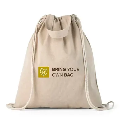Sacola tipo mochila com algodão reciclado - 1678254