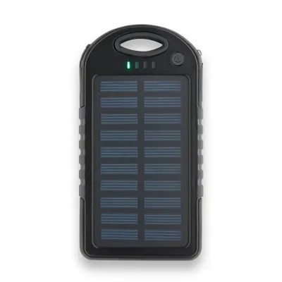 Bateria portátil solar em ABS com painel solar e LED - 1834664
