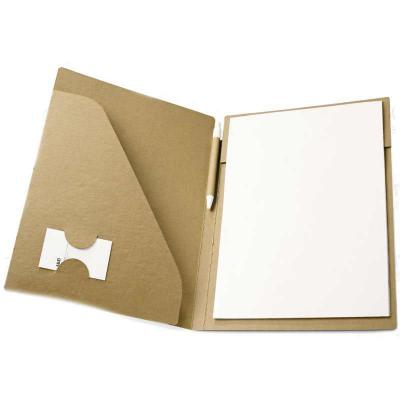 Pasta A4 em cartão (450 g/m²)  com um bloco de 20 folhas lisas de papel reciclado - aberta - 1494228