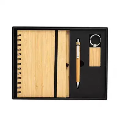 Kit executivo ecológico 3 peças em estojo de papelão