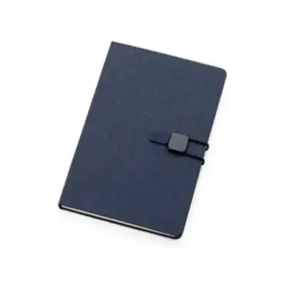Caderno de anotações azul com elástico - 1530422