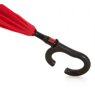 Guarda-chuva vermelho com cabo plástico emborrachado - 1531213