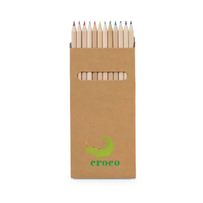 Caixa de cartão personalizada com 12 lápis de cor - 1781381