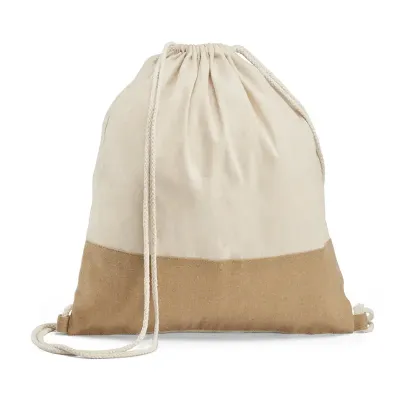 Sacola mochila em algodão e juta - 1781922