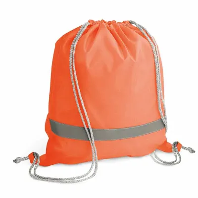 Saco mochila vermelha com elementos refletores personalizada - 1534112