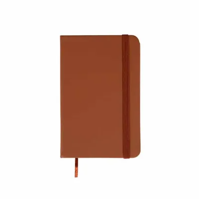 Caderneta emborrachada com marcador de página marrom