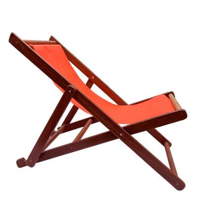 Cadeira de Madeira envernezida na cor laranja 