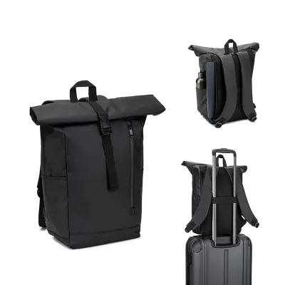 Mochila roll-top preta