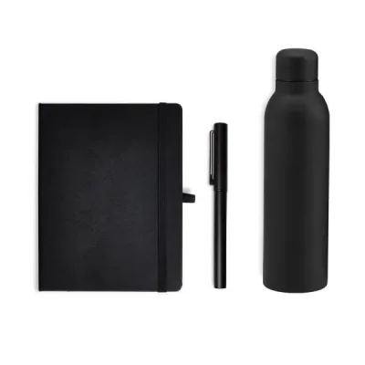 Kit Garrafa, Caderno e Caneta - 3 Pçs 1