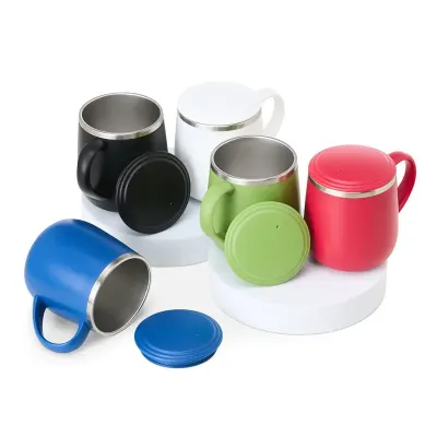 Caneca Parede Dupla 370ml: opções de cores