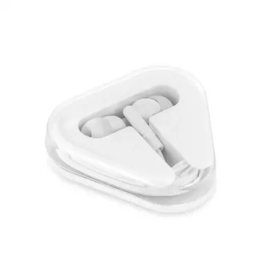 fone de ouvido auricular branco com case personalizado - 1535004