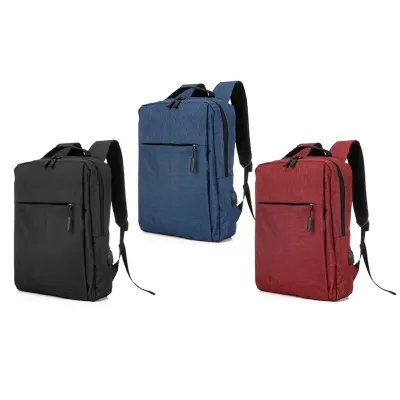 Mochila de Nylon USB 21L: 3 cores