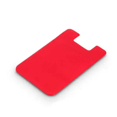 Porta cartões vermelho para celular em PVC - 1550651