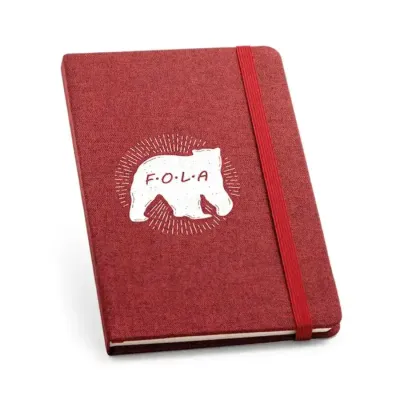 Caderno capa dura vermelha