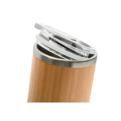 Copo de bambu e aço inox  - detalhe da tampa - 1691000