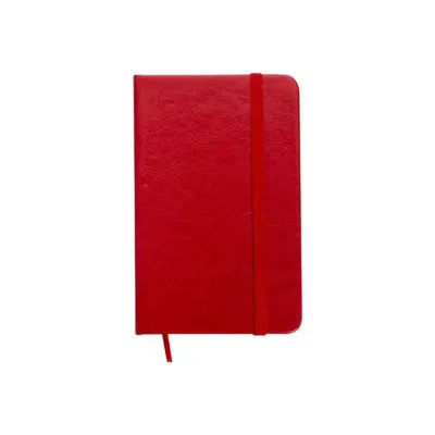 Caderneta de sintético vermelho com elástico - 1669440