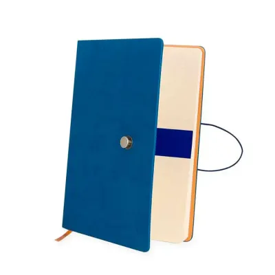Caderneta Sintética Azul com Fecho - 1669465