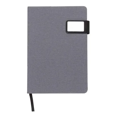Caderno Cinza com Fecho Magnético
