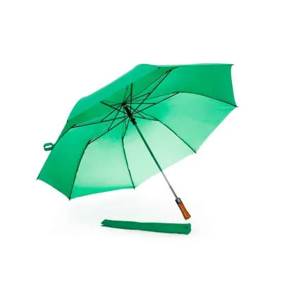 Guarda-chuva verde com cabo de madeira  - 1671107
