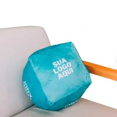 Almofada Decorativa Cubo Azul - Sua Logo Aqui - 1800613