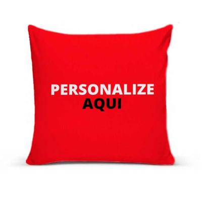 Almofada Vermelha 40x40 Personalizada 2 Cores
