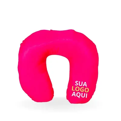 Almofada De Pescoço Rosa Personalizada 2 Cores