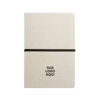 Caderno A5 em linho personalizado