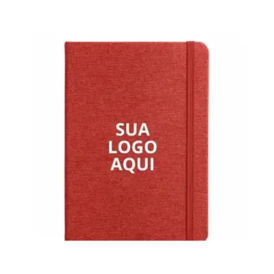 Caderno A5 vermelho personalizado