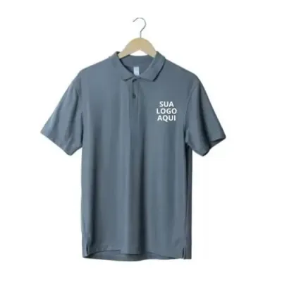 Camisa polo cinza personalizada