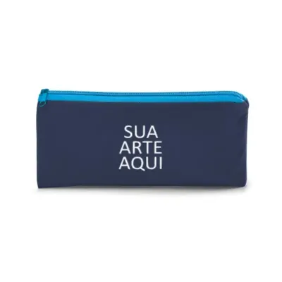 Estojo azul para lápis