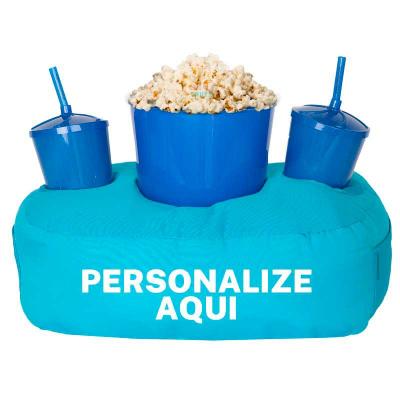 Almofada de Pipoca Azul Personalizada 1 Cor