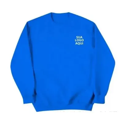 Blusão de Moletom Azul - logo