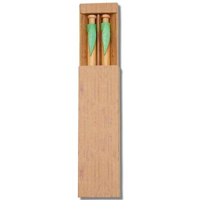 Conjunto Caneta e Lapiseira Bambu em estojo - 1726977