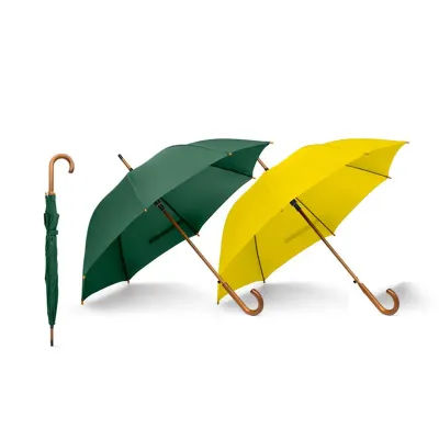 Guarda-chuva em 190T pongee: verde e amarelo - 1944869