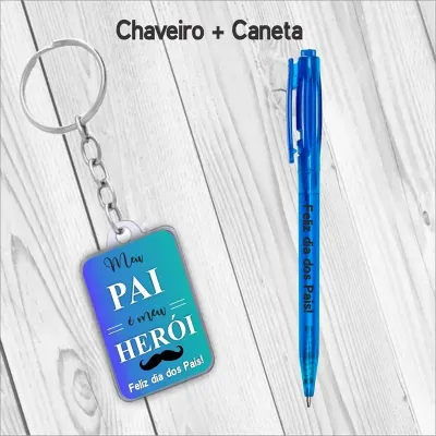 Kit Chaveiro e caneta azul - 1769871