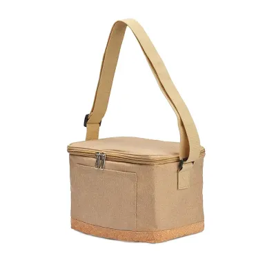 Bolsa térmica de poliéster 7 litros com bolso frontal.