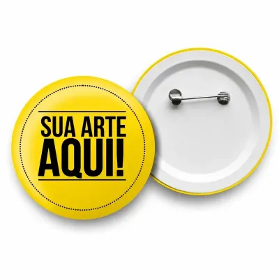 Botton Broche Personalizado Amarelo